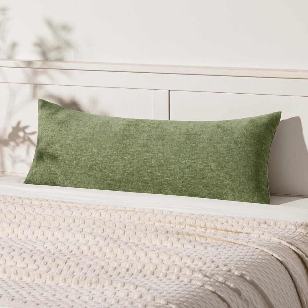 9990 Pack of 1 Couch Throw Pillow Covers 14x36 Inch Spring Soft Sage Green